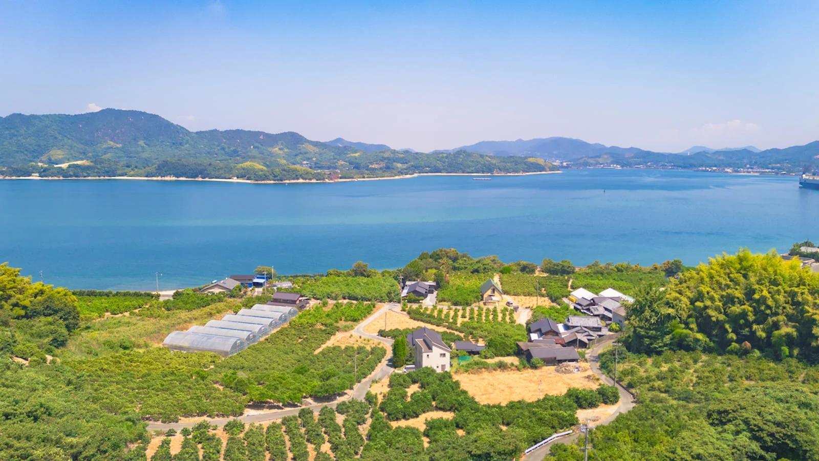 瀬戸内海と高根島の風景